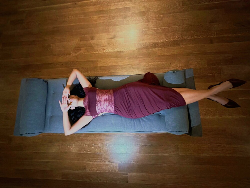 Peppermayo burgundy lace maxi dress